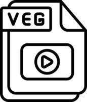 VEG Line Icon Design vector