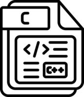 C Line Icon Design vector