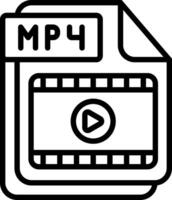 MP4 Line Icon Design vector