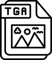 TGA Line Icon Design vector