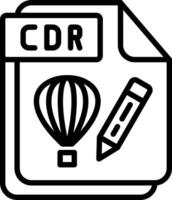 CDR Line Icon Design vector
