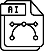 AI Line Icon Design vector
