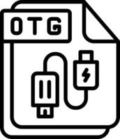 OTG Line Icon Design vector