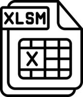 XLSM Line Icon Design vector