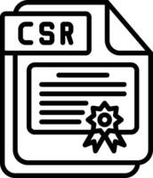 CSR Line Icon Design vector