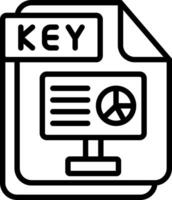 KEY Line Icon Design vector
