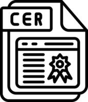 CER Line Icon Design vector