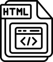 HTML Line Icon Design vector