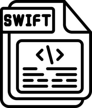 SWIFT Line Icon Design vector