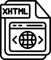 XHTML Line Icon Design vector