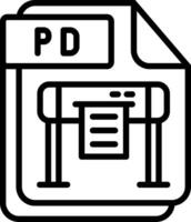 PD Line Icon Design vector