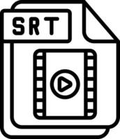 SRT Line Icon Design vector