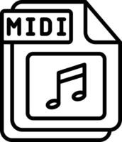 MIDI Line Icon Design vector