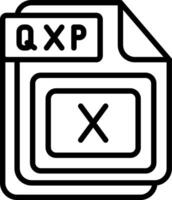QXP Line Icon Design vector