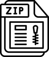 ZIP Line Icon Design vector