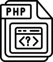 PHP Line Icon Design vector