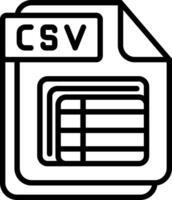 CSV Line Icon Design vector