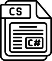 CS Line Icon Design vector
