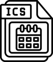 ICS Line Icon Design vector