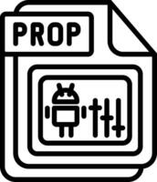PROP Line Icon Design vector