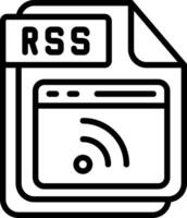 RSS Line Icon Design vector