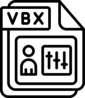 VBX Line Icon Design vector