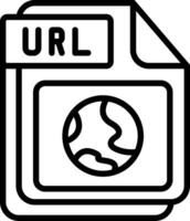 URL Line Icon Design vector