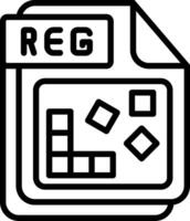 REG Line Icon Design vector