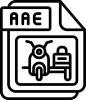 AAE Line Icon Design vector