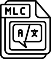 MLC Line Icon Design vector