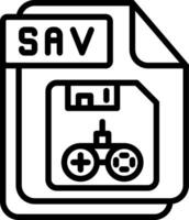 SAV Line Icon Design vector
