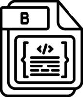 B Line Icon Design vector