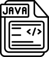 JAVA Line Icon Design vector