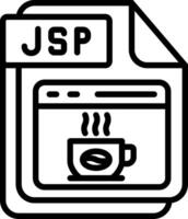 JSP Line Icon Design vector