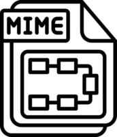 MIME Line Icon Design vector