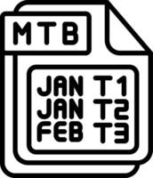 MTB Line Icon Design vector