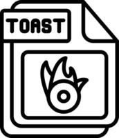 TOAST Line Icon Design vector