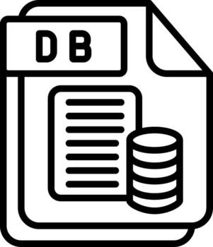 db línea icono diseño vector