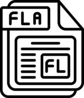 FLA Line Icon Design vector