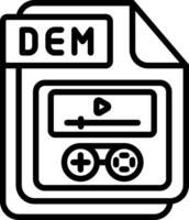 DEM Line Icon Design vector