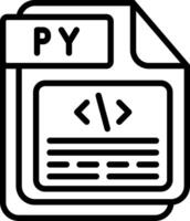 PY Line Icon Design vector