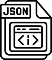 JSON Line Icon Design vector