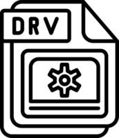 DRV Line Icon Design vector