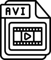 AVI Line Icon Design vector