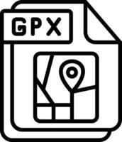 GPX Line Icon Design vector
