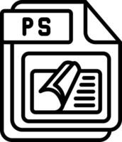 PS Line Icon Design vector