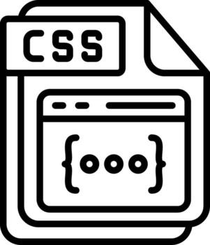 CSS Line Icon Design vector