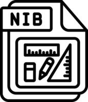 NIB Line Icon Design vector