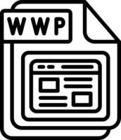 WWP Line Icon Design vector