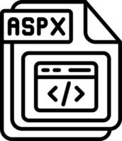ASPX Line Icon Design vector